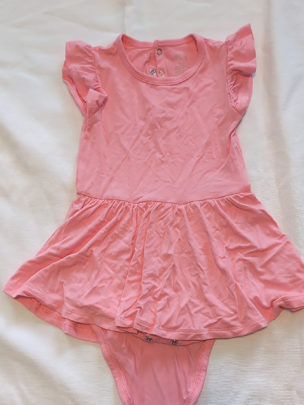 Kyte Baby Pink Flutter Sleeve Dress Onesie